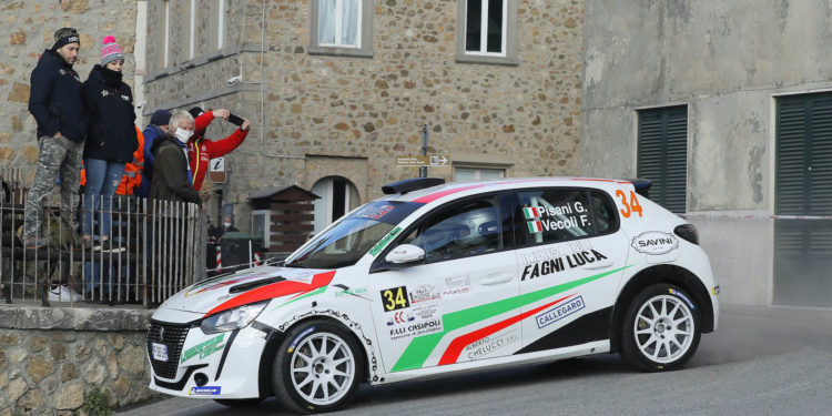 AL 1° RALLY DI CHIUSDINO  VITTORIA PER PISANI-VECOLI CON LA PEUGEOT 208 RALLY4