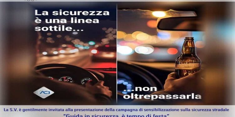 L’Automobile Club Cagliari e il CTM lanciano la campagna di sensibilizzazione sulla sicurezza stradale “Guida in sicurezza, è tempo di festa”. Martedì 17 dicembre, alle 9:30, la conferenza stampa di presentazione nella sede dell’AC Cagliari