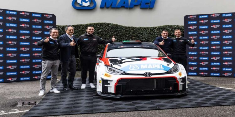 ­ MAPEI MAIN SPONSOR DI TOYOTA GAZOO RACING ITALY NEL CAMPIONATO ITALIANO RALLY 2025