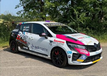 Tommaso Ciuffi al Rally di Reggello con la Renault Clio Rally3 di Baldon Rally