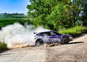 Alessandro Zorzi al “via” del San Marino Rally su Skoda Fabia Rally2