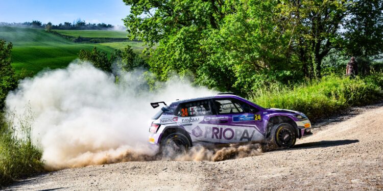 Alessandro Zorzi al “via” del San Marino Rally su Skoda Fabia Rally2