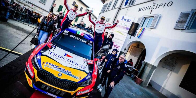 Flavio Brega “d’argento” al Rally della Fettunta: il pilota bresciano manca la vittoria per un solo secondo