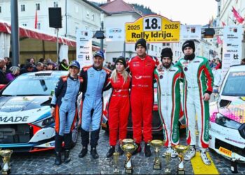 Lorenzo Lenzi, 16 anni, al via nel Campionato Nazionale Rally Slovenia