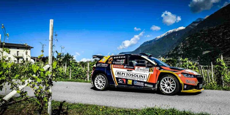 Flavio Brega è ottavo tra i protagonisti del Campionato Italiano Rally Challenger, sulle strade del Rally Coppa Valtellina