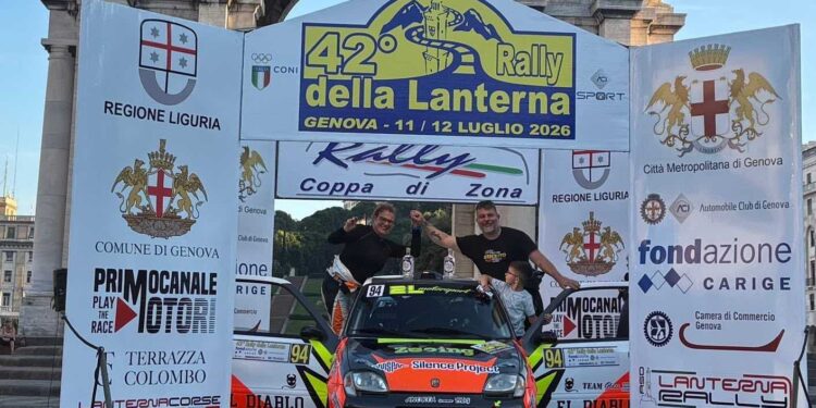 Luca Del Testa e 2L Motorsport con il sorriso al Rally della Lanterna