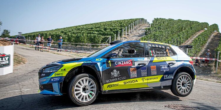 Rally Regione Piemonte: la prima tappa a Daprà-Guglielmetti (Skoda)