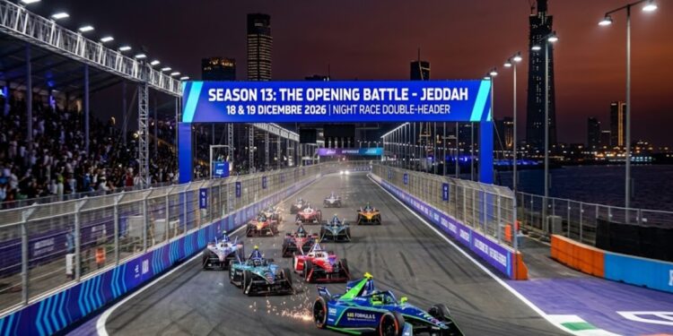 Formula E, al via la Stagione 13: debutto storico a Gedda tra le luci della notte