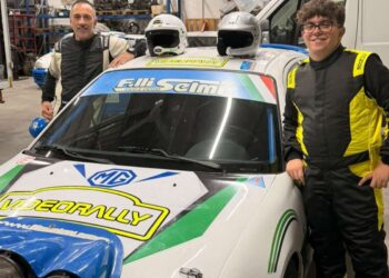 Filippo Demari al “via” del Rally Città di Pistoia:esordio al volante per il giovane valdinievolino