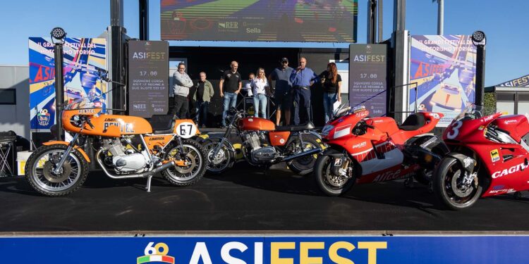 Per il 60° Anniversario dell’ASI, il Circolo marchigiano è stato presente con un suo stand a Misano Adriatico con moto e auto storiche